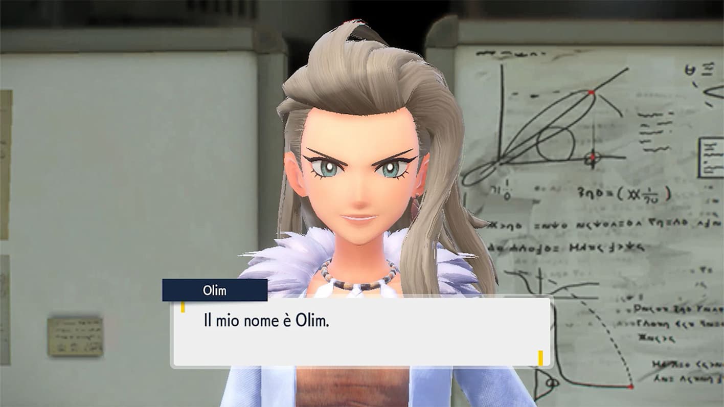 Gameplay screenshot: close-up of Professor, with a dialog box that reads "My name is Professor Sada."