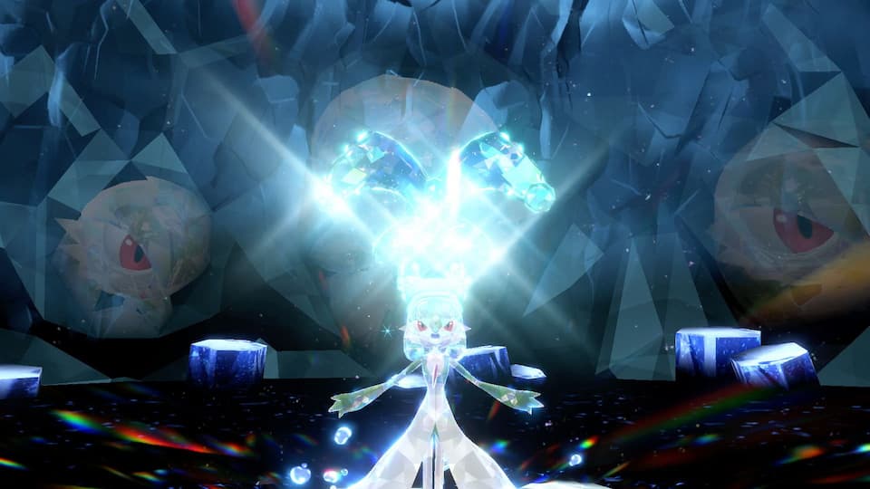 Gameplay screenshot, Tera effect on Gardevoir.