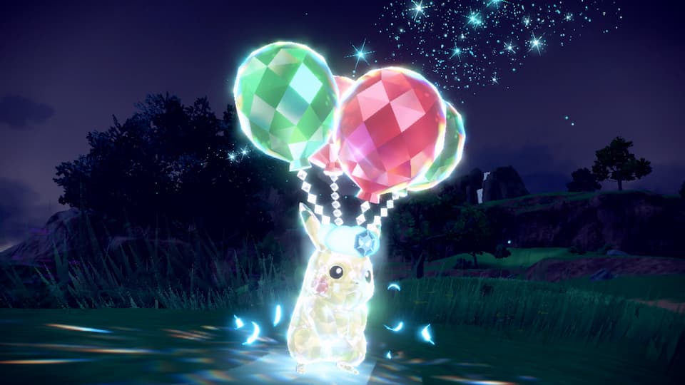 Gameplay screenshot, Terastrallized Pikachu.