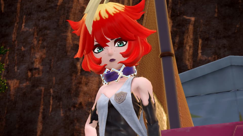Gameplay screenshot, close-up of Mela