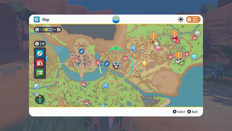 Trainers Guide Pok Mon Scarlet And Pok Mon Violet   Utilizing The Map In Paldea 15 Map With Icons 